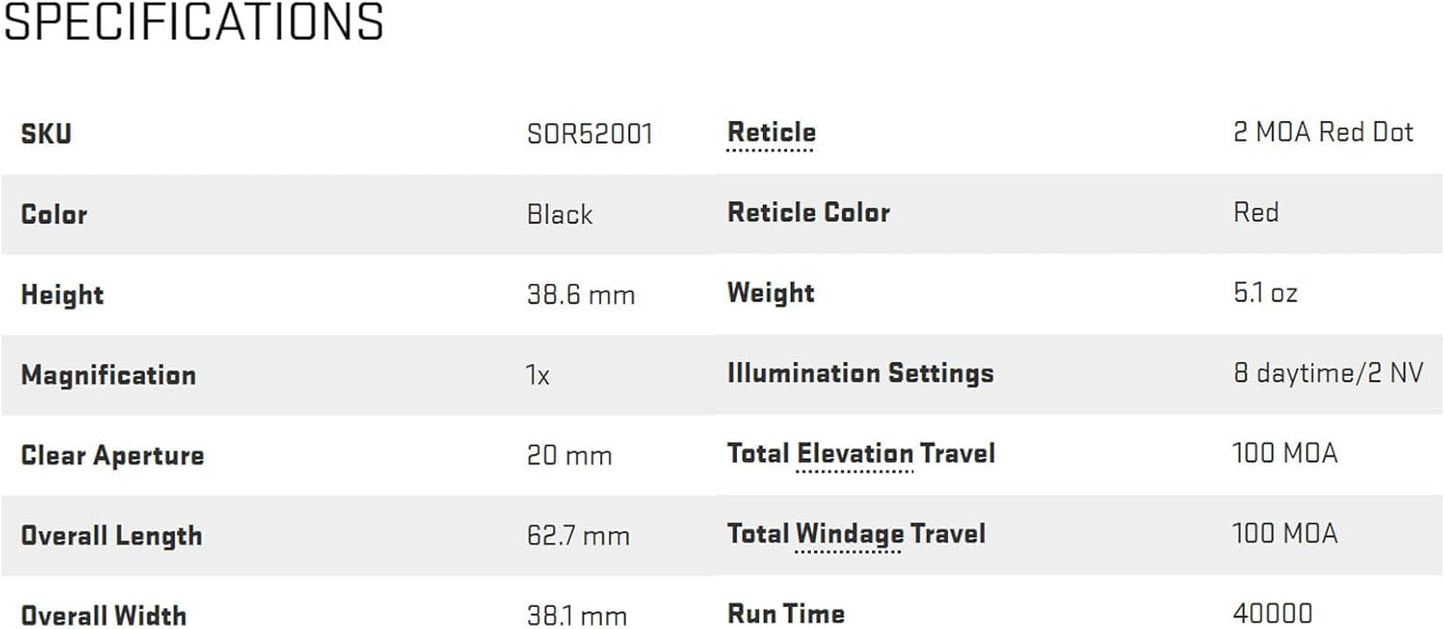 SIG SAUER Romeo5 1x20mm Red Dot Sight with Picatinny Mount