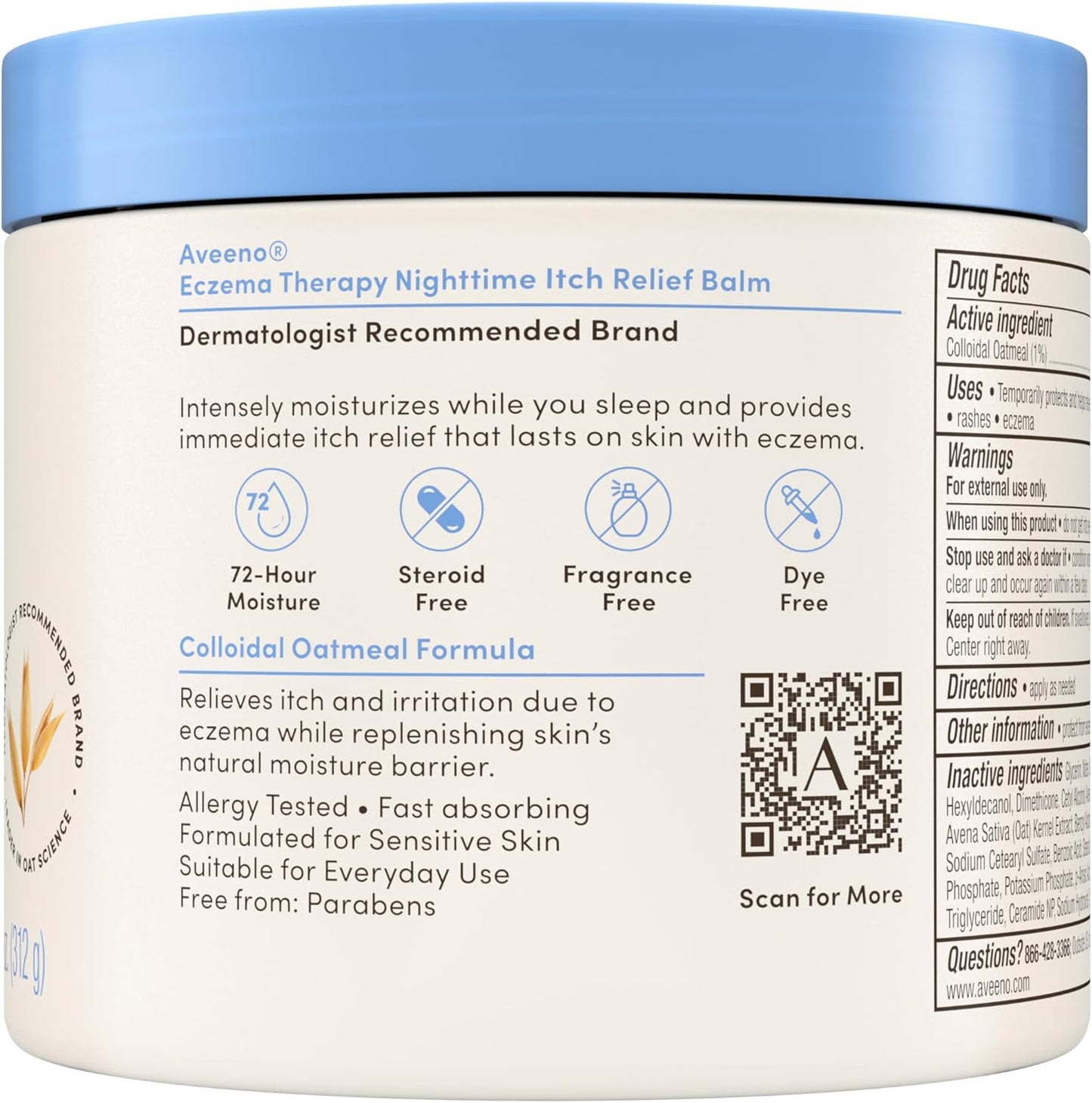 Aveeno Eczema Therapy Nighttime Itch Relief Balm – 11 oz