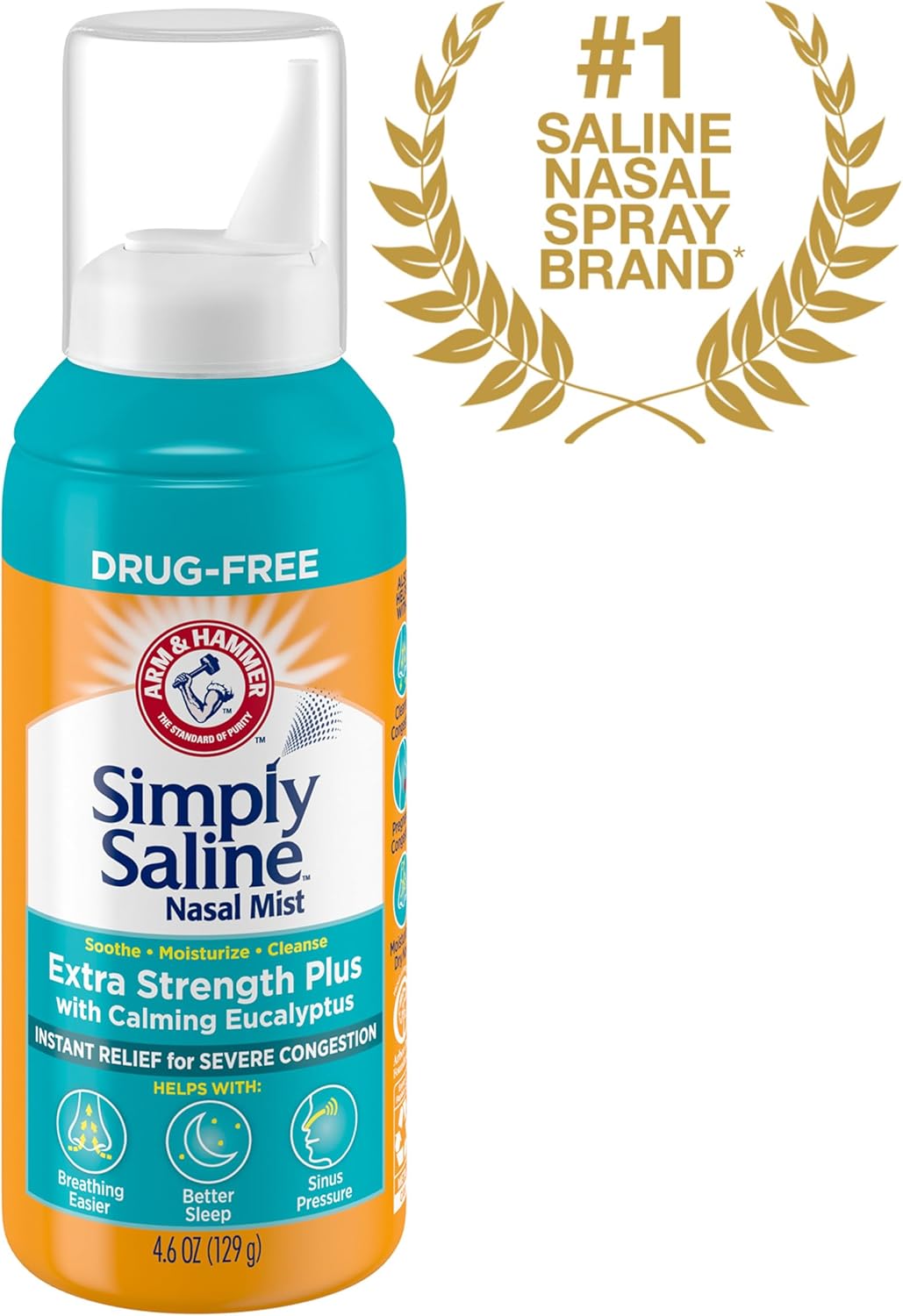 ARM & Hammer Simply Saline Extra Strength Plus Eucalyptus Nasal Mist – 4.6 oz