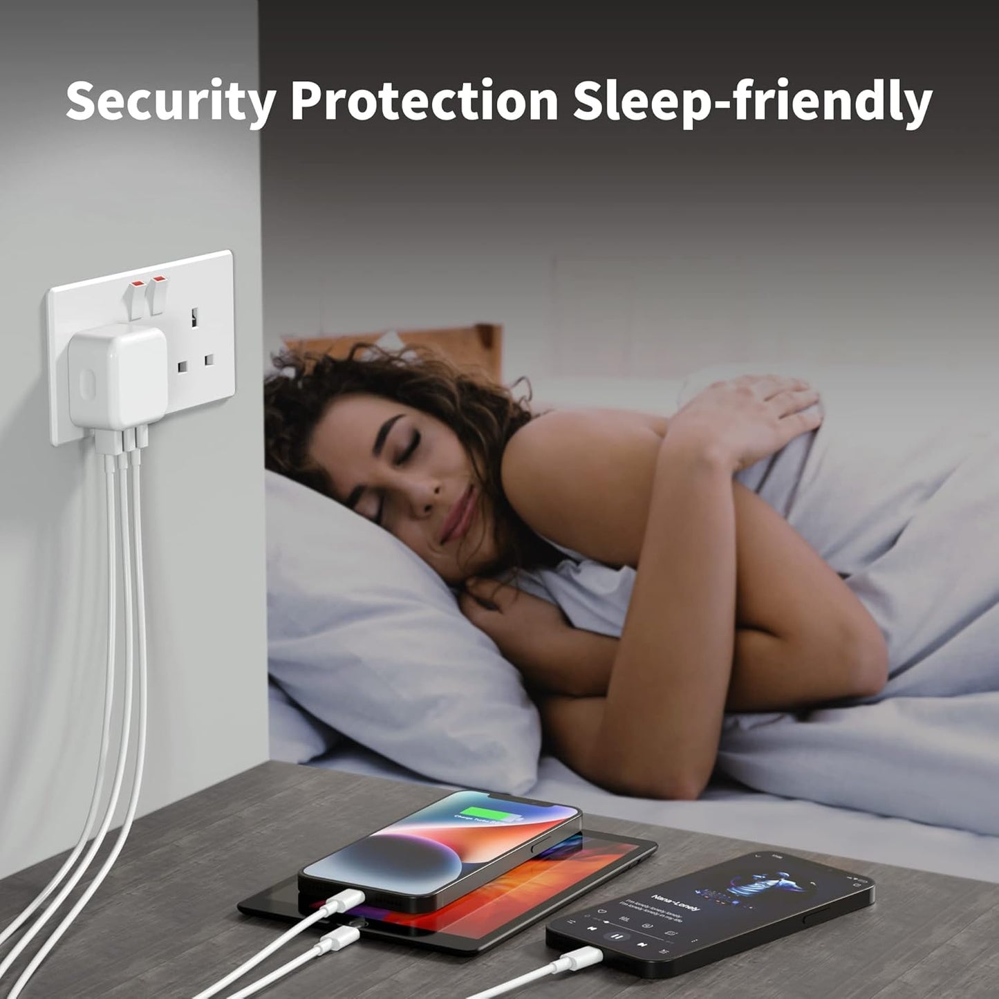 Multi USB Wall Charger – 5V 3A, UK Plug