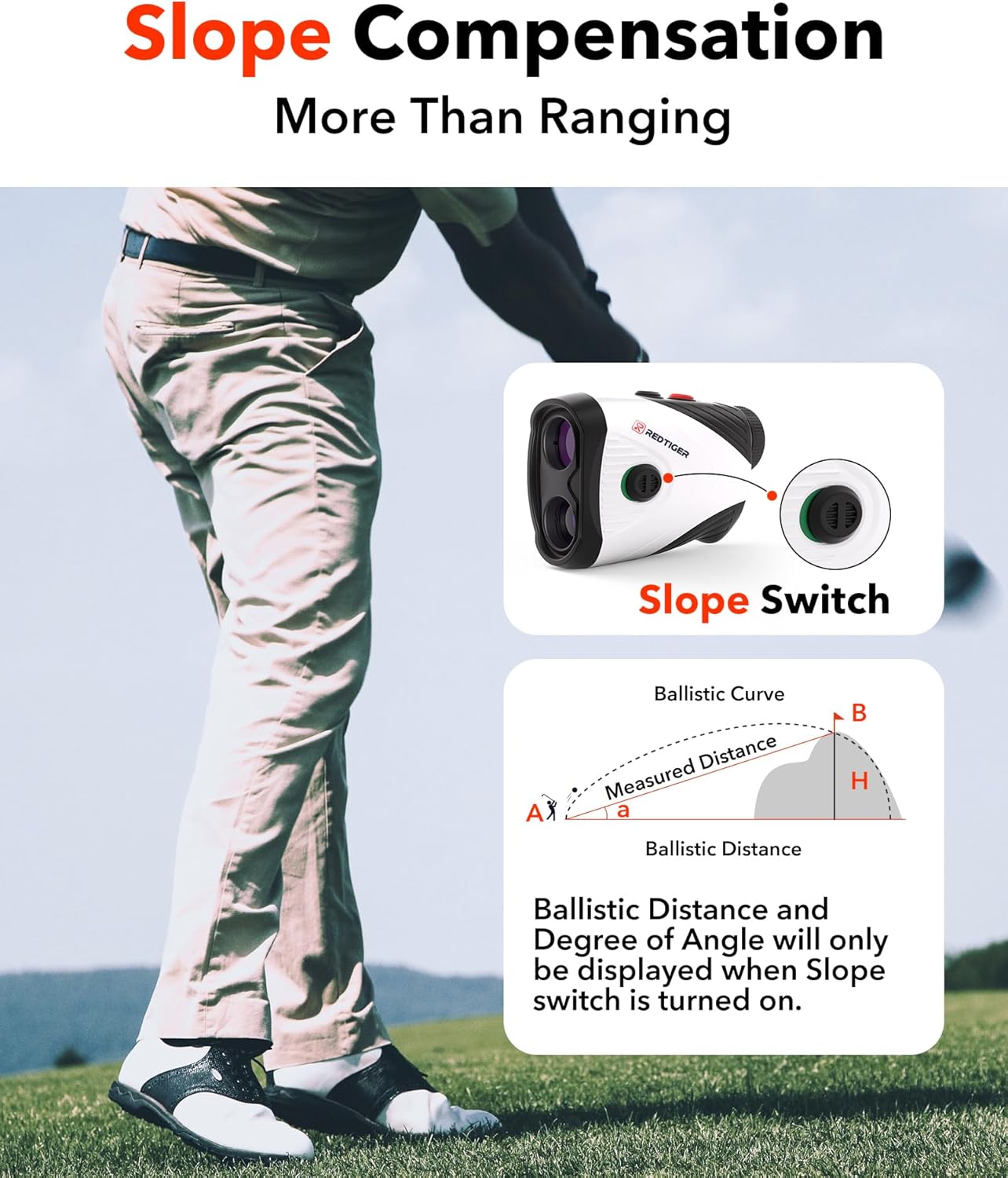 REDTIGER Golf Rangefinder GolfVue Series 1 with Slope