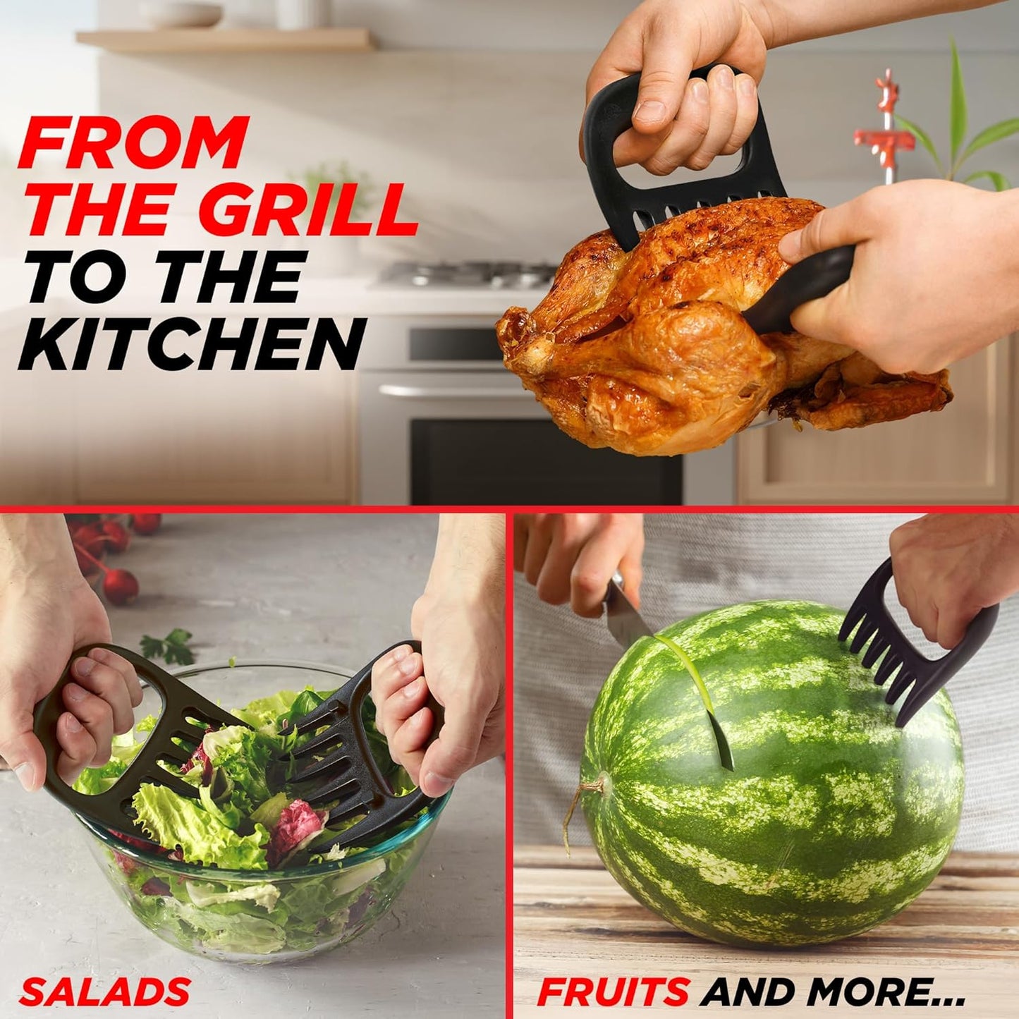 Alpha Grillers Meat Shredder Claws – BBQ Bear Claws for Pulled Pork, Chicken & Grilling – Gifts for Men