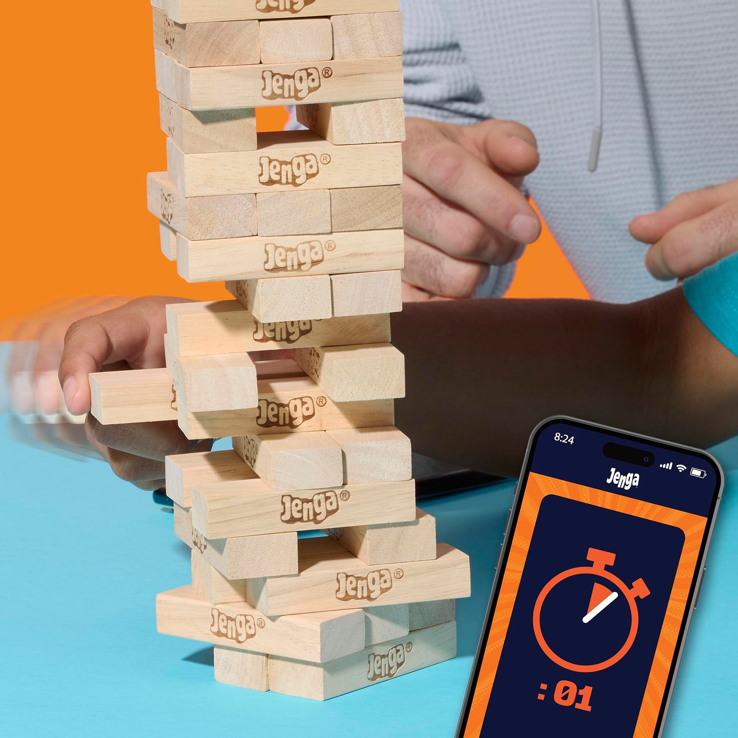 Hasbro Jenga Classic Wood Block Stacking Game