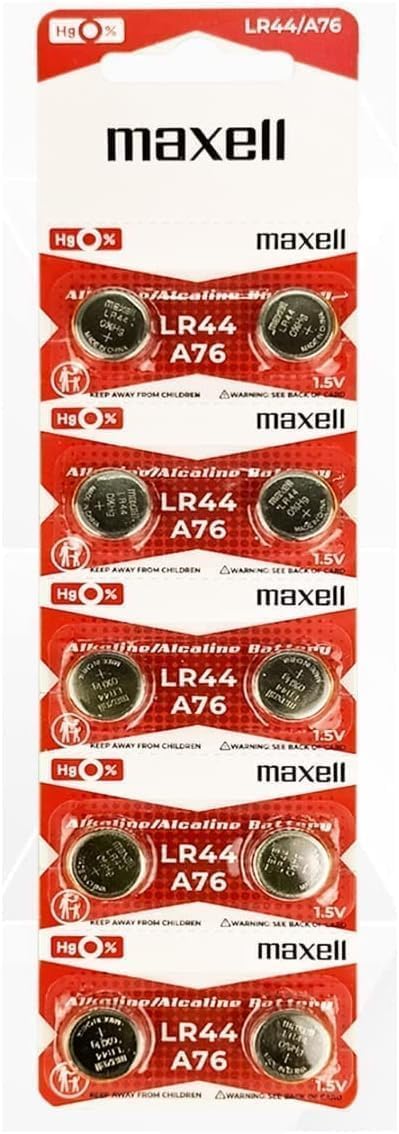 Maxell AG13 LR44 A76 Batteries 10-Pack 1.5V