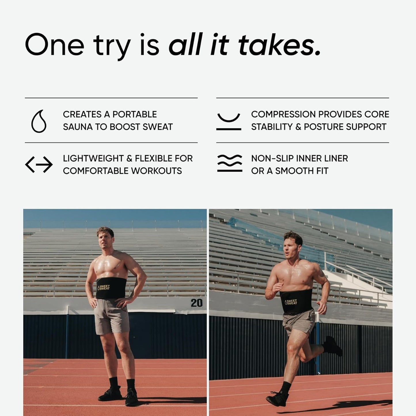 Sports Research Sweet Sweat Waist Trimmer Core Series Fitness Band