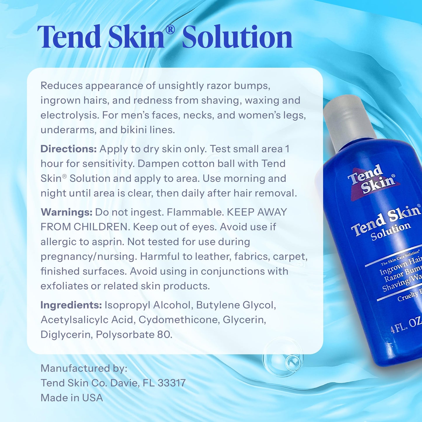 Tend Skin Razor Bump & Ingrown Hair Solution 4oz