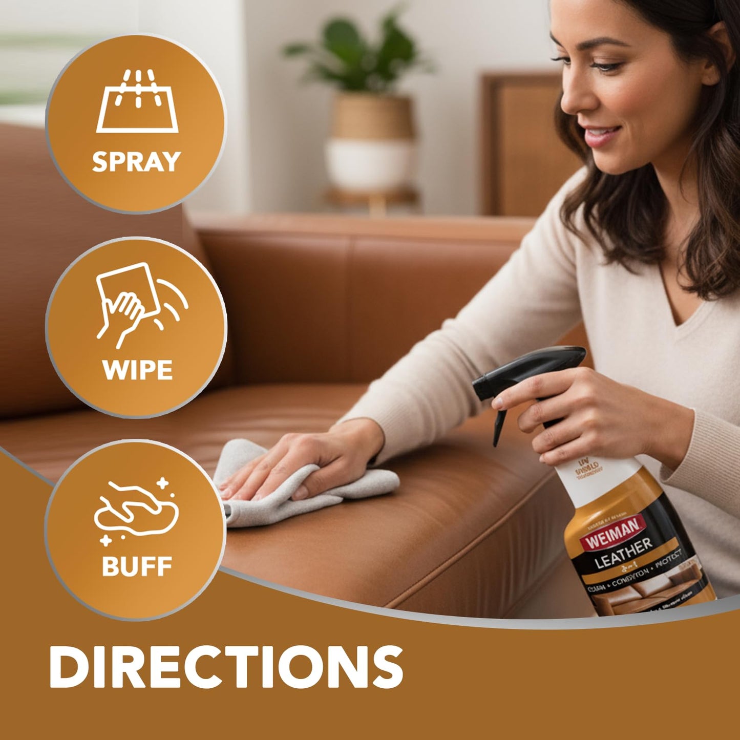 Weiman Leather Cleaner & Conditioner 12oz UV Protect