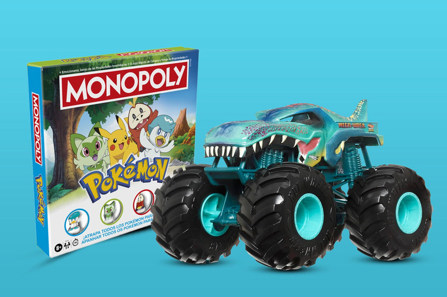 Hot Wheels Monster Trucks & Monopoly Pokémon Edition | Makes a great gift for Monster Trucks & Pokemon Monopoly fans