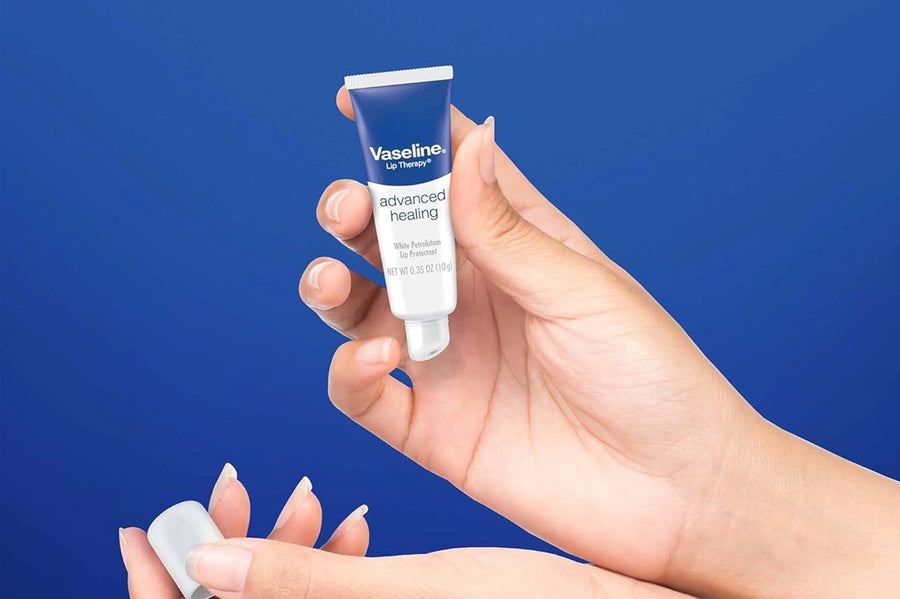 White Petroleum Moisturizing Lip Balm for Extremely Dry Lips | Made with Vaseline Petroleum Jelly