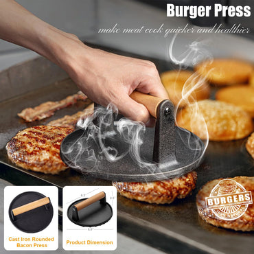 27‑Piece Griddle Accessories Kit for Blackstone – Flat Top Grill Tools with Enlarged Spatula, Basting Cover & Burger Press