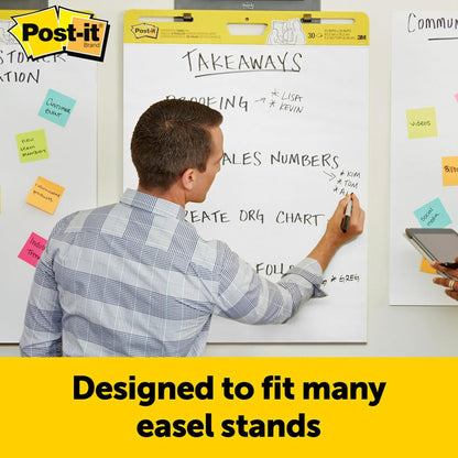 3M Post-it Easel Pad 20 x 23 in White 2-Pack 20 Sheets Each with Command Strips