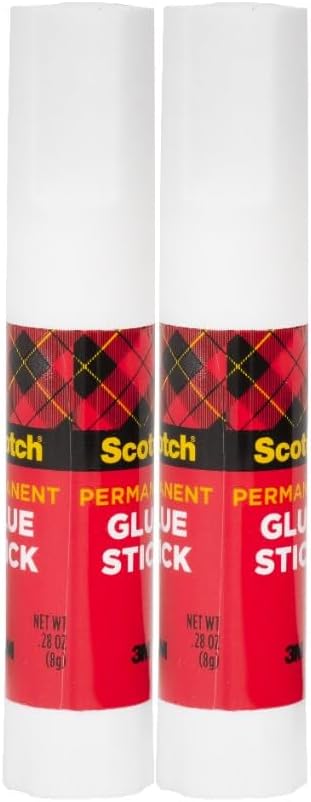 Scotch Permanent Glue Sticks 2-Pack, Acid-Free & Non-Toxic