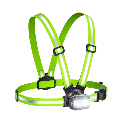 500LM High-Visibility Running Light Vest Adjustable Beam Waterproof for Night Exercise