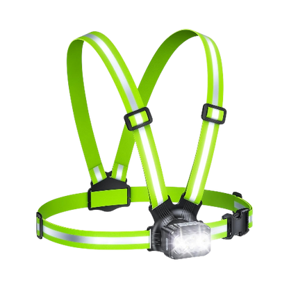 500LM High-Visibility Running Light Vest Adjustable Beam Waterproof for Night Exercise