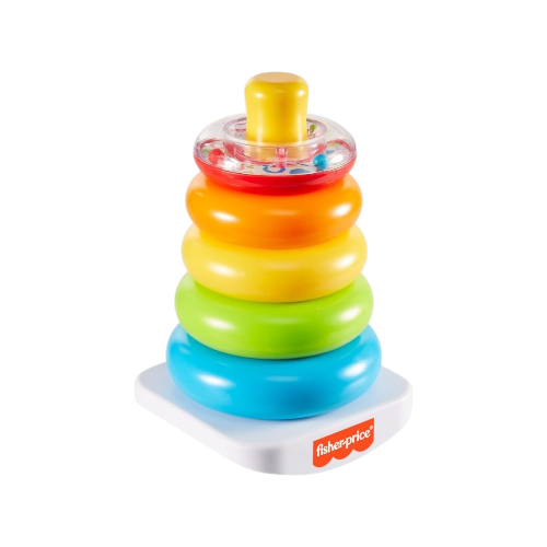 Fisher-Price Rock-A-Stack Baby Stacking Toy with 5 Rings