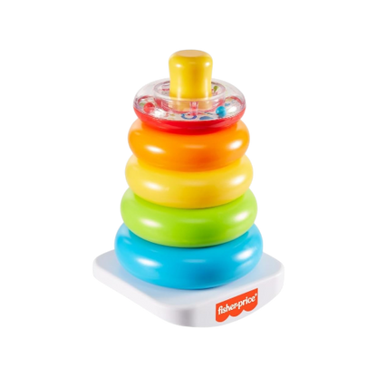 Fisher-Price Rock-A-Stack Baby Stacking Toy with 5 Rings