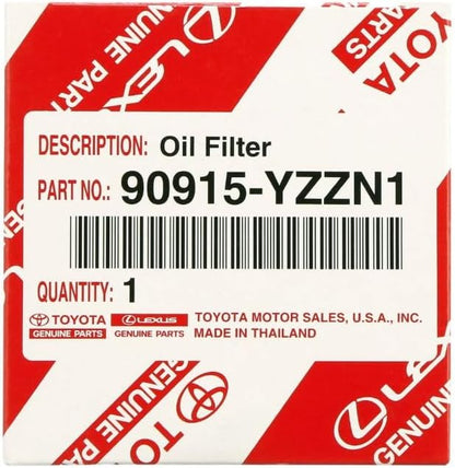 Toyota Genuine Oil Filter 90915-YZZN1 for Toyota & Lexus