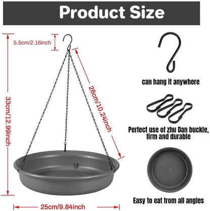 CARGEN Hanging Bird Bath & Feeder Tray for Garden