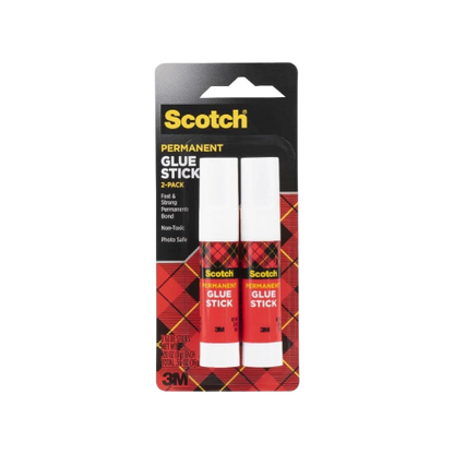 Scotch Permanent Glue Sticks 2-Pack, Acid-Free & Non-Toxic