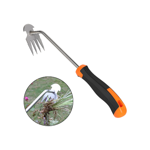 Portable Garden Weed Remover Tool with Rubber Handle