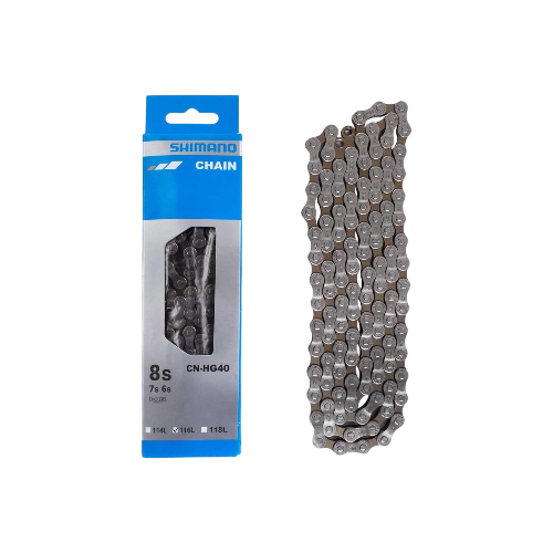 SHIMANO HG40 116 W/CL Bike Chain – Grey, 6/7/8 Speed