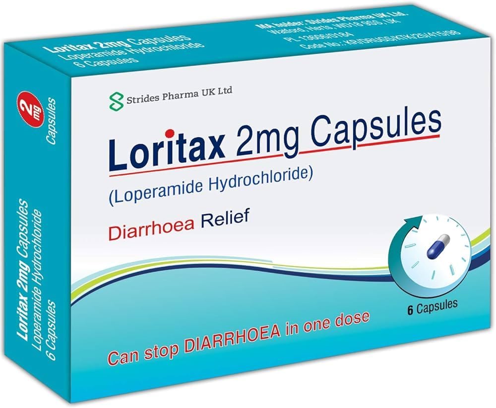 Diarrhoea Relief Loperamide Hydrochloride Capsules – 48 Pack (2mg)