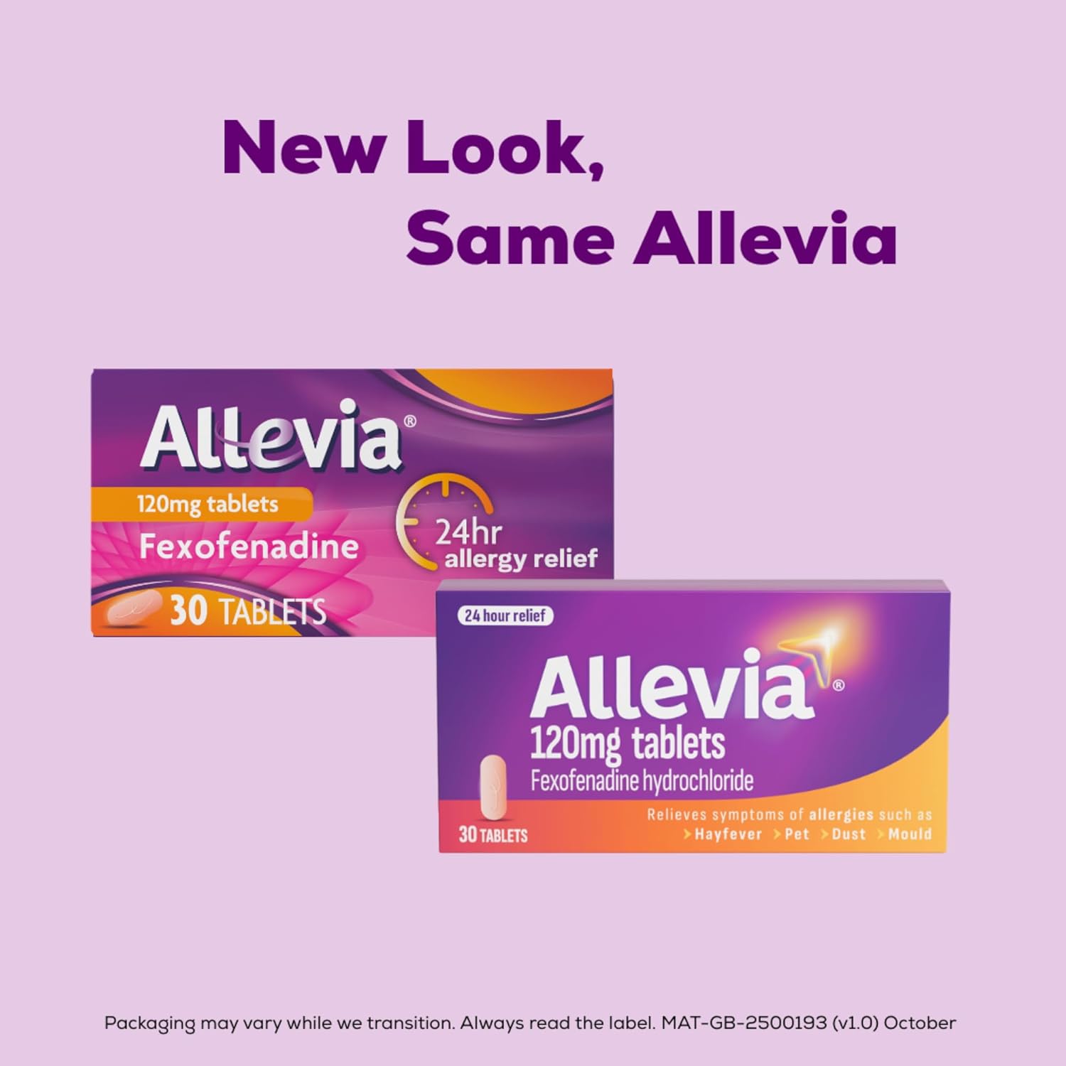 Allevia Hayfever Allergy Tablets – 120 mg Fexofenadine, 30 Tablets