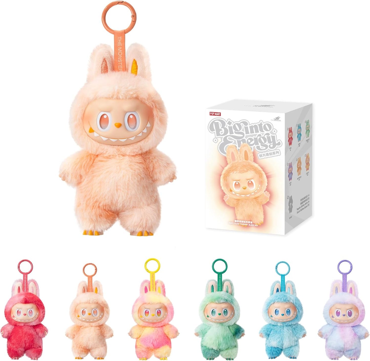 POP MART THE Monsters Big into Energy Series-Vinyl Plush Pendant Blind Box, Blind Box Figures, Random Design Action Figures Collectible Toys Home Decorations, Single Box