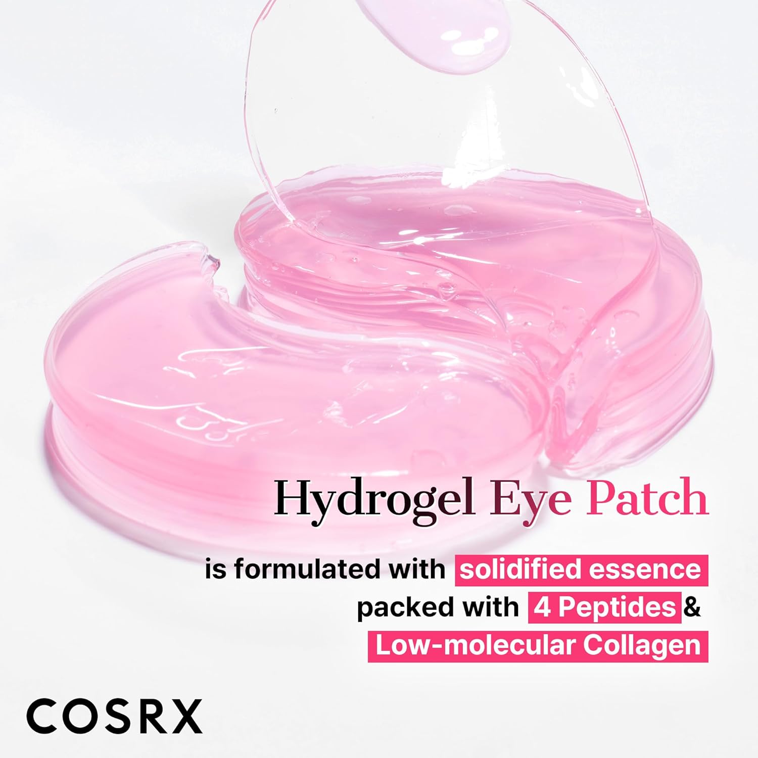 COSRX Pink Peptide Collagen Hydrogel Eye Patches – 60 Patches