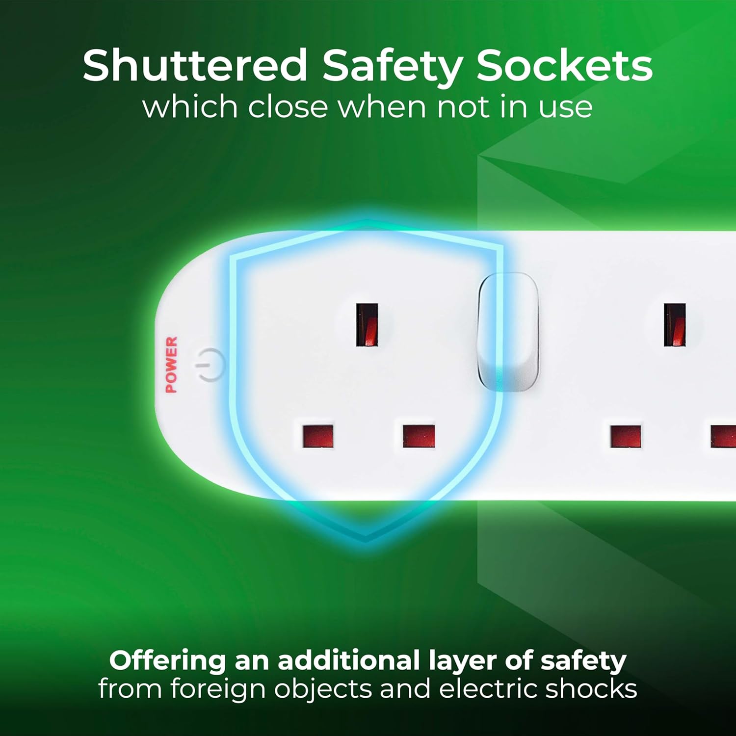 Masterplug 4-Socket Extension Lead – 2m, White (SWC4210N)