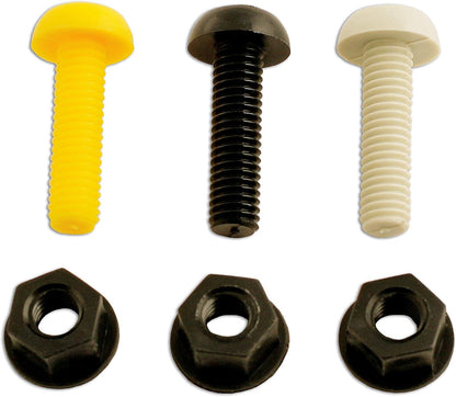 12 Pack Mixed Colour Number Plate Bolts & Nuts