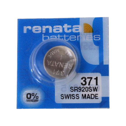 2 x Renata 371 SR920SW Silver Battery – 1.55V, Swiss Made