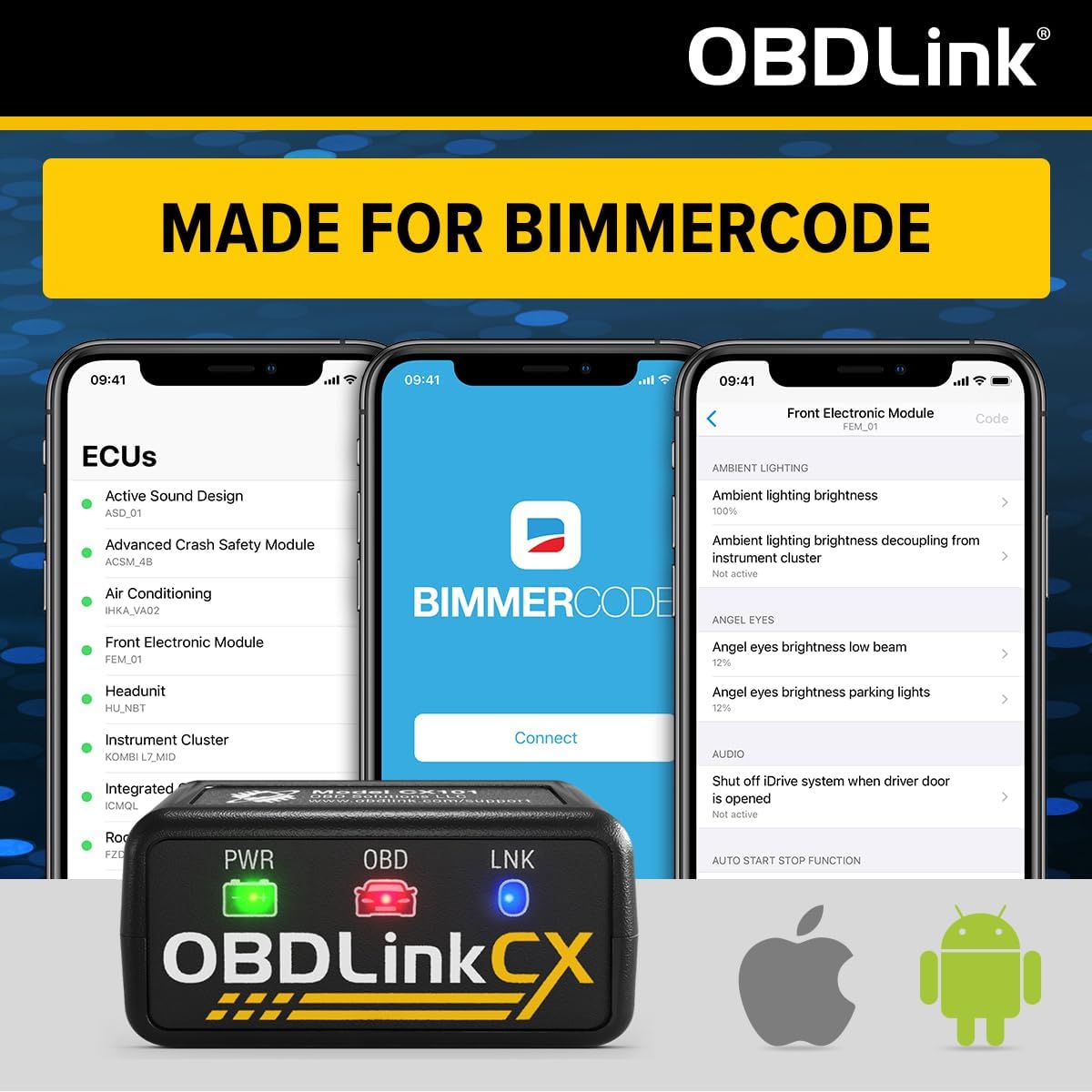 OBDLink CX BimmerCode Bluetooth 5.1 OBD2 Adapter