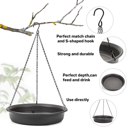 CARGEN Hanging Bird Bath & Feeder Tray for Garden