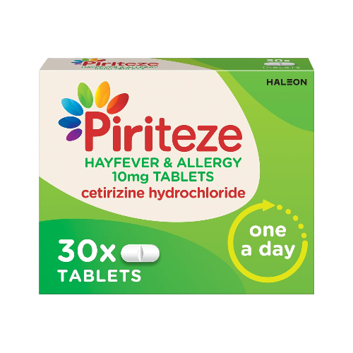 Piriteze Hayfever & Allergy Antihistamine Tablets – 30 Tablets