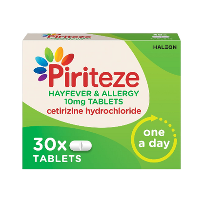 Piriteze Hayfever & Allergy Antihistamine Tablets – 30 Tablets