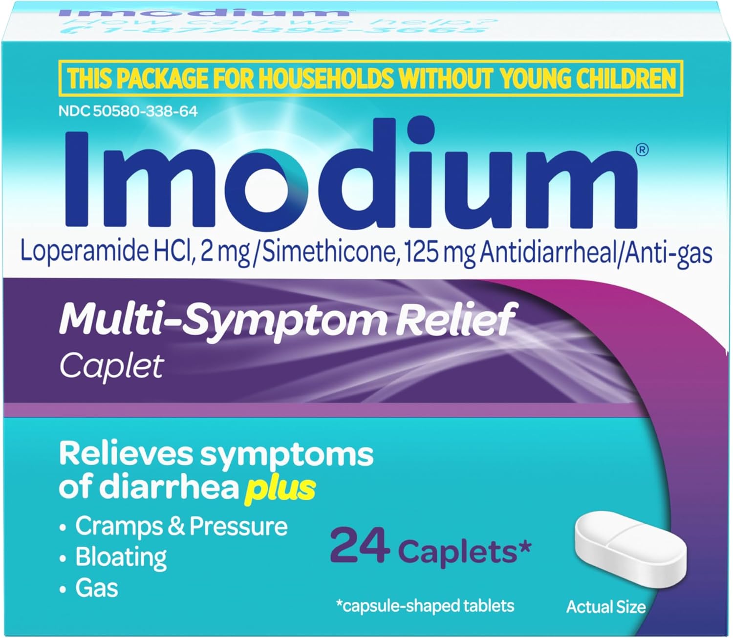 Imodium Multi-Symptom Relief Caplets – 24 Count