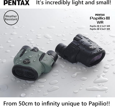 PENTAX Papilio III 8.5x21 WR Binoculars – Olive