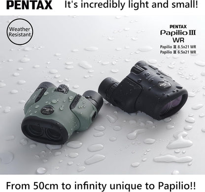 PENTAX Papilio III 8.5x21 WR Binoculars – Olive