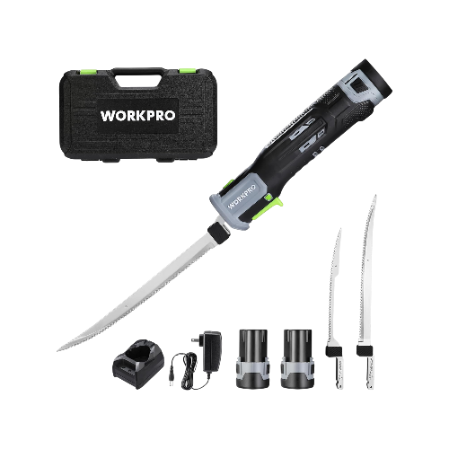 WORKPRO 12V Cordless Electric Fillet Knife with 8" & 10" Blades