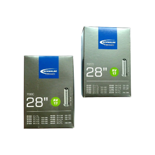 Schwalbe AV17 Inner Tube – 700 x 28-45C, 40mm Schrader Valve (2-Pack)