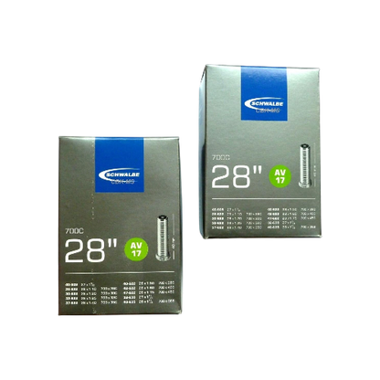 Schwalbe AV17 Inner Tube – 700 x 28-45C, 40mm Schrader Valve (2-Pack)