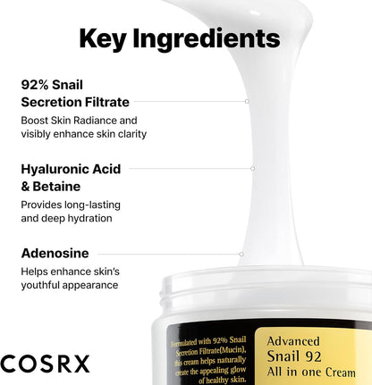 COSRX Advanced Snail 92 All in One Cream – 100g