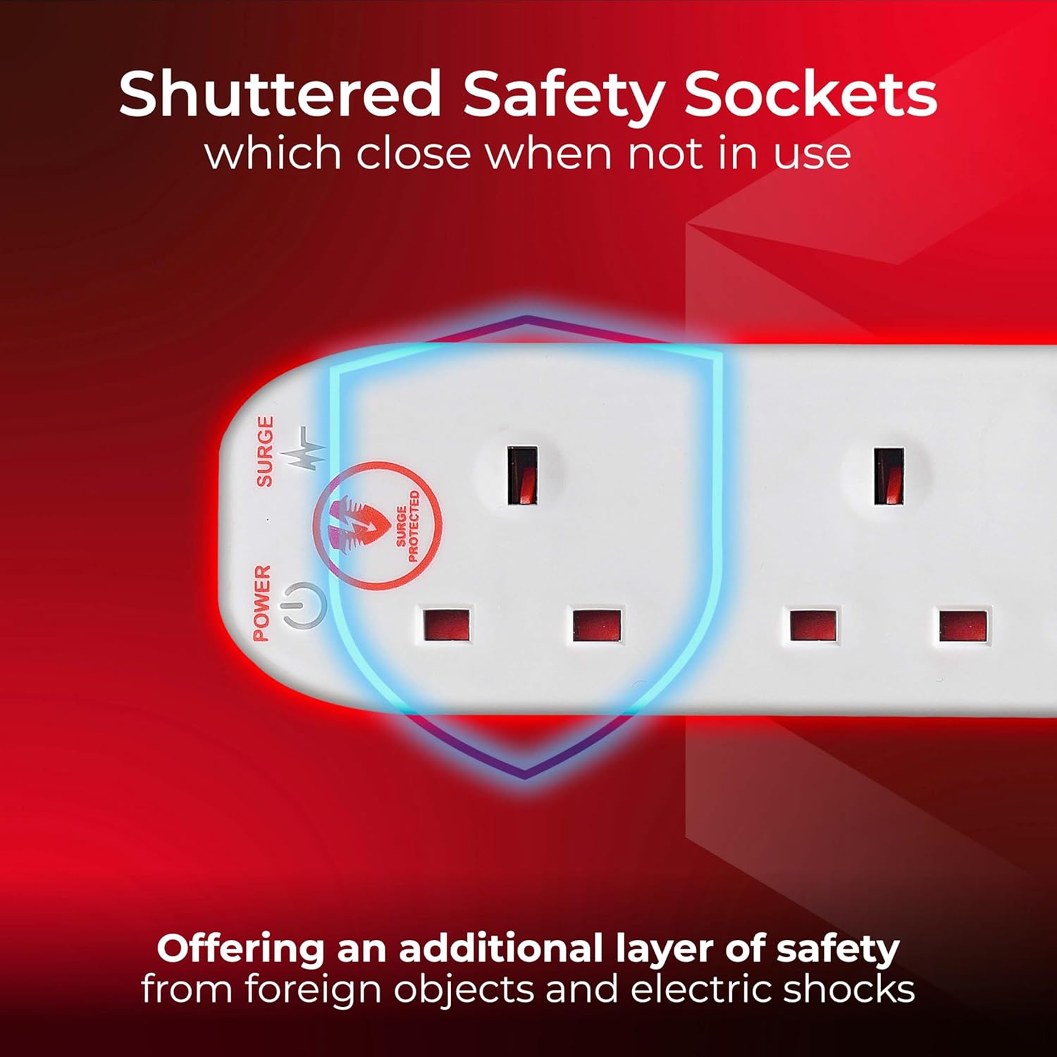 Masterplug 4-Socket Extension Lead – 4m, White (SRG44N)