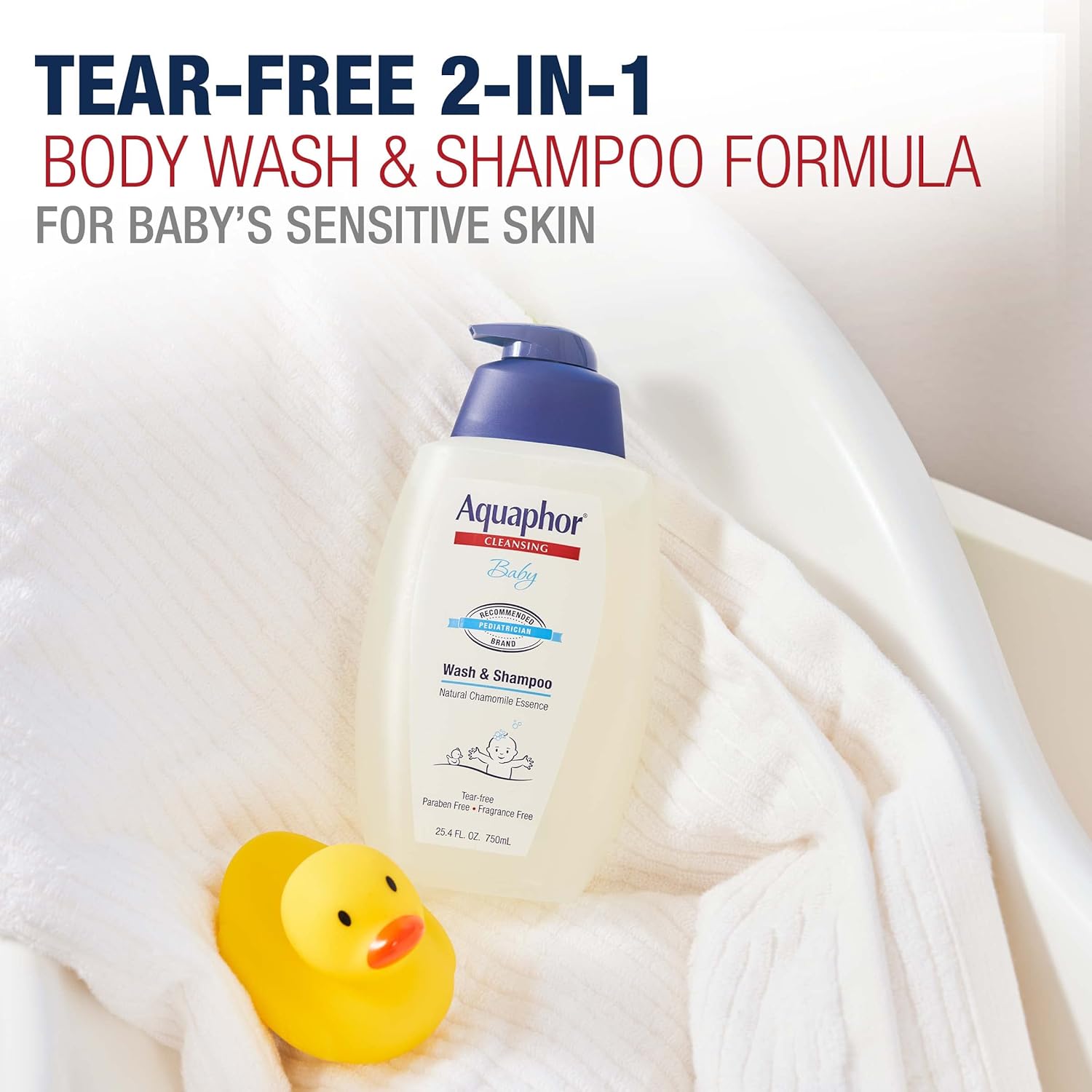 Aquaphor Baby Wash and Shampoo – Unscented 25.4 fl oz