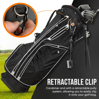 Golf Club Cleaning Brush & Groove Cleaner – Black