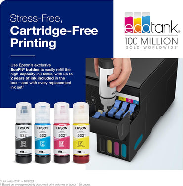 Epson EcoTank ET-2800 Wireless Color All-in-One Printer – Black