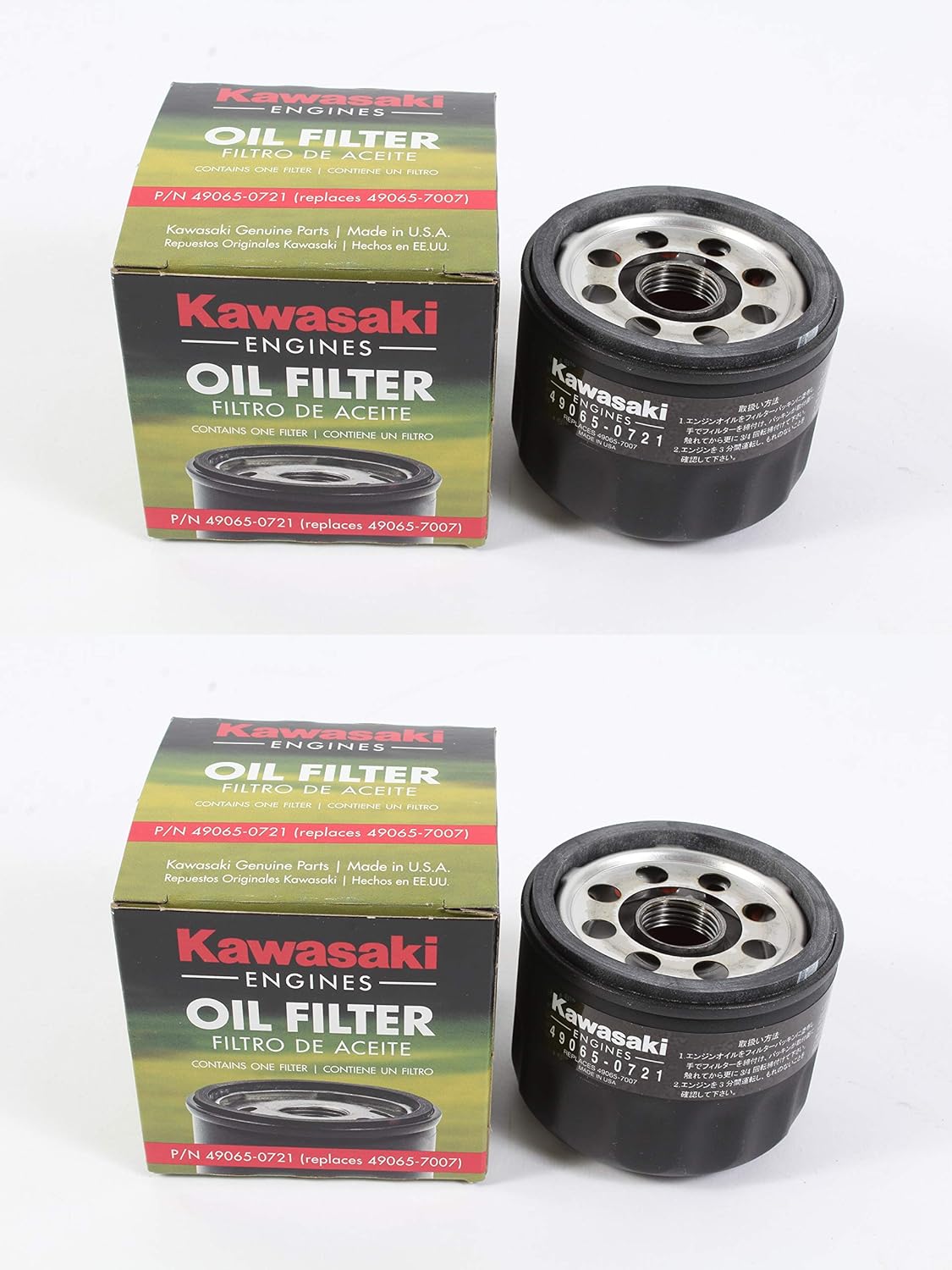 Kawasaki Oil Filter 49065-0721 Replacement 2-Pack