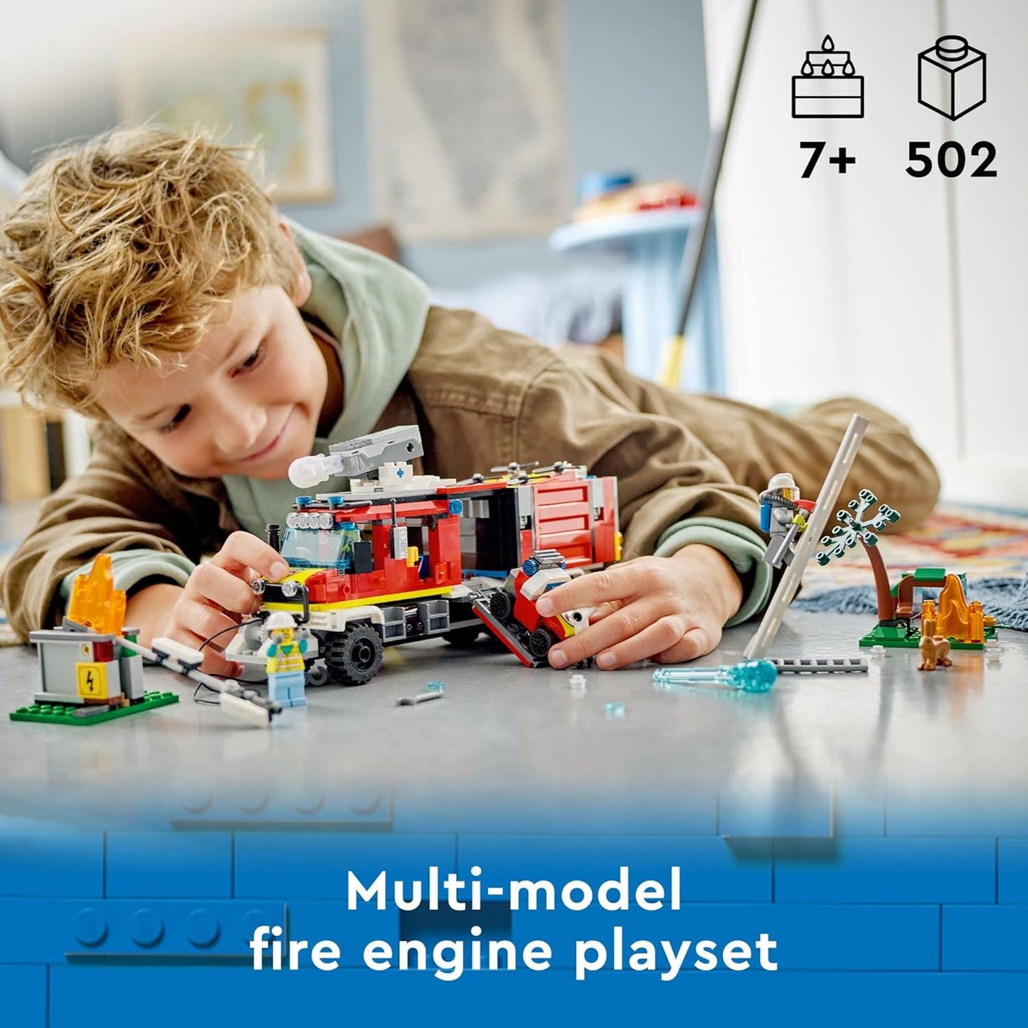 LEGO City Fire Command Truck Set 60374 with Drones