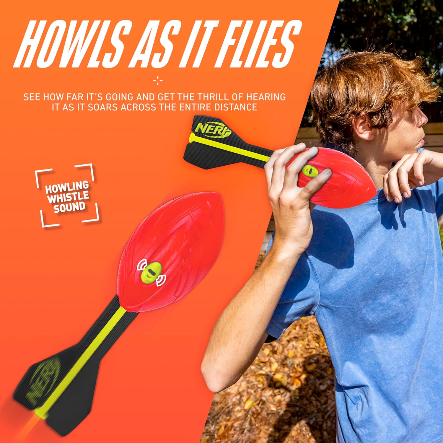 NERF Vortex Aero Howler Foam Ball – Random Red or Blue